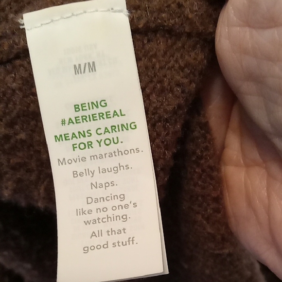 Aerie Women's Size Medium Deep Brown Button-Up Cardigan. Knobby - Picture 10 of 11